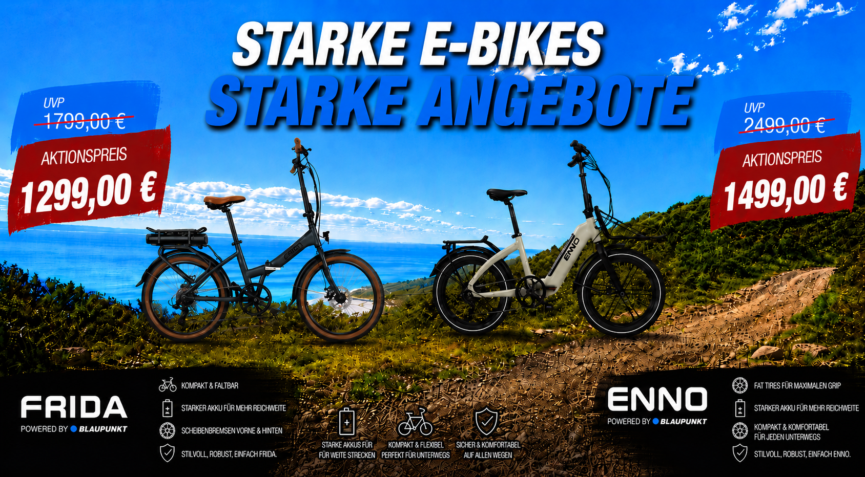 Blaupunkt Design-Falt-E-Bikes